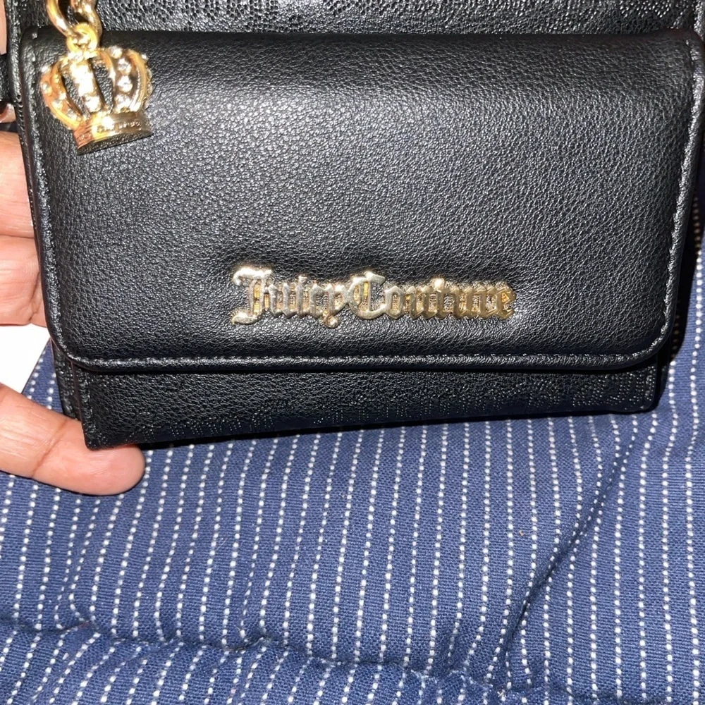 Juicy Couture Pink and Black Princess Charm Wrislet w/Dual Fold